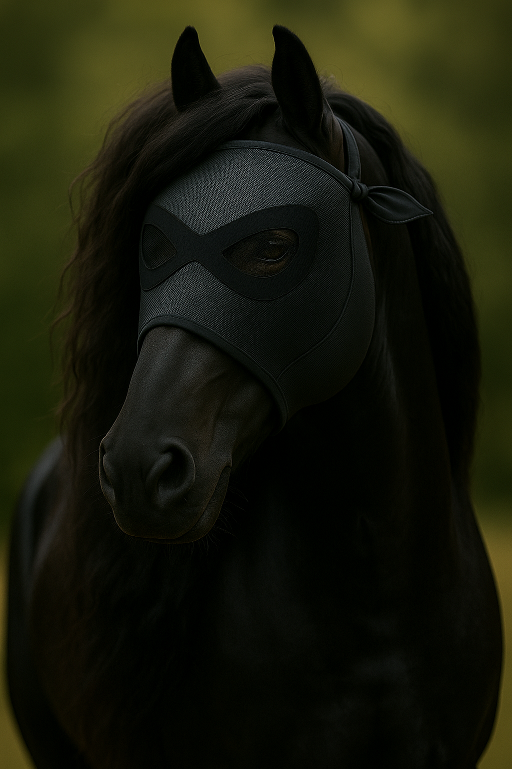 Midnight Bandit No Ear Fly Mask - Mini to Draft Size