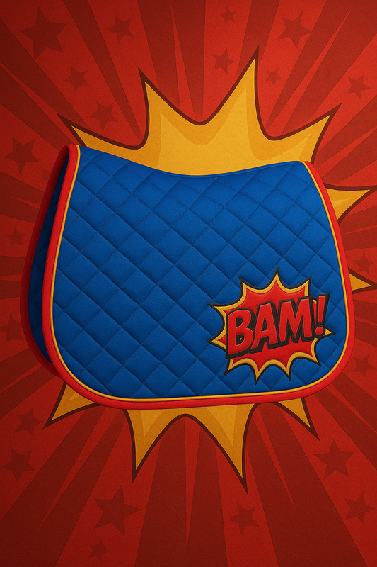 Comic Book Bam English Saddle Pad - Mini Horse to Draft Sizes